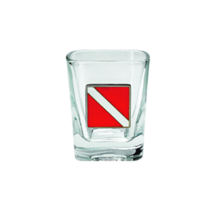 SHOT GLASS WITH DAN FLAG