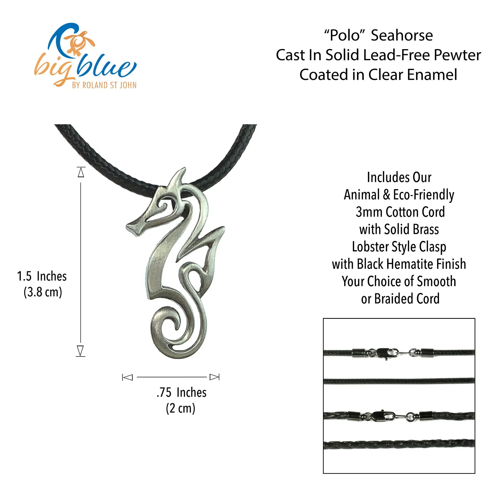 Seahorse Necklace 18" - Image 2